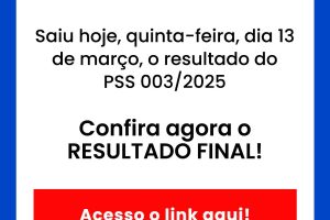 Resultado do PSS nº3/2025